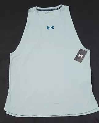 Under Armour Mens UA Baseline Cotton Tank Top Gym Shirt  1361901-781  Gray • $26.99