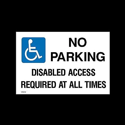 £13.29 • Buy No Parking Disabled Access - 3mm Metal Sign - 3 Sizes (MISC52)