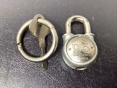 Vintage Walsco 95 Padlock Miniature With Key Works  • $9.99