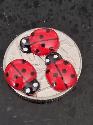 £2.30 • Buy 3 LADYBUG Ladybird Mini Fairy Garden Micro Dolls House Bonsai Landscape Acrylic