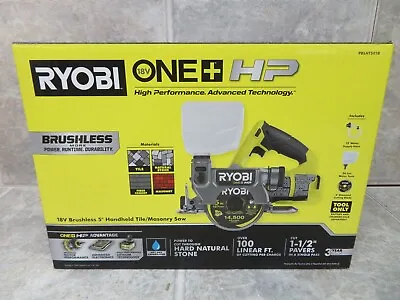 Ryobi One HP 18V Brushless 5  Handheld Tile/Masonry Saw - PBLHTS01B • $124.95