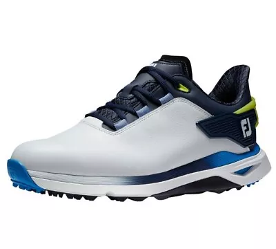 FootJoy 2024 Pro/SLX Mens Golf Shoes 56914 White/Navy 10.5 Medium (D) New #95583 • $189.99