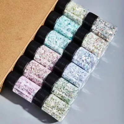 Glitter Paillettes Nail Accessories Nail Art Sequins Nail Decorations For DIY • £5.53