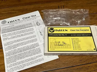 Vintage Falcon Model CLEAR-VAX CANOPIES Airplane Model Kit 1/72 New Old Stock JD • $22