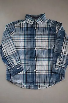 GYMBOREE Boys Long Sleeve Cotton Button Down Shirt Size S (5-6) • $12.99