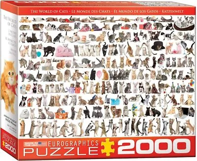 World Of Cats 2000 Piece Jigsaw Puzzle 965mm X 685mm (pz) • £21.59