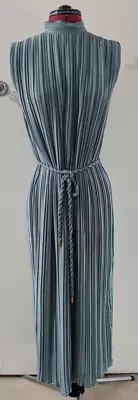 Zara Green Marl Pleated Dress With Belt Size M RRP £49.99 REF 9878/093 • £23.99
