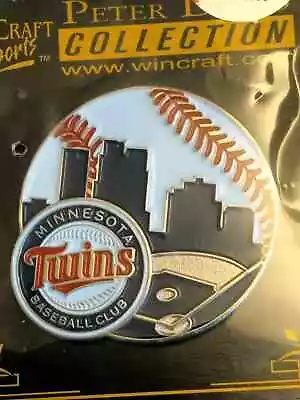 MLB Minnesota Twins Minneapolis Skyline Pin By Wincraft • $9.99