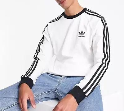 New Mens Adidas Originals California Trefoil Long Sleeve Shirt~ Medium ~ #ia4879 • $33.75