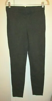 Women's J. CREW PIXIE Charcoal Gray Stretch Back-Zip Skinny Pants Size TM • $30