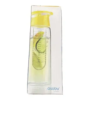 NIB New ASOBU Pure Flavor 2 Go Reusable Fruit Infuser Water Bottle Tritan 20oz • $3.99