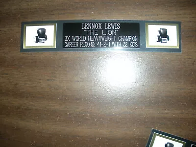 Lennox Lewis (boxing) Nameplate For Signed Gloves/trunks/photo Display • $7.95