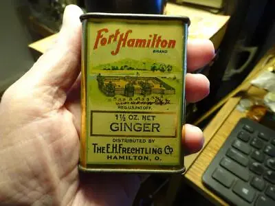 RARE Vintage  FORT HAMILTON GINGER SPICE TIN  VG Hamilton Ohio HARD TO FIND TIN • $699.99