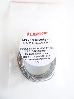 10g 1.7m Mundorf MSolder Silver Gold Audiophile Solder Solder Silver Solder • $9.06