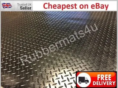 £22.99 • Buy 1BAR Checker Plate Studded 559 Garage Van Taxi Rubber Flooring Matting 1.5m Wide