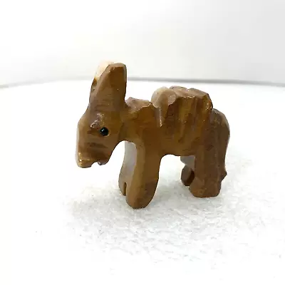 Hand Carved Stone Donkey Figurine Mule Burro Figure Sculpture Mexico Vintage • $13.95