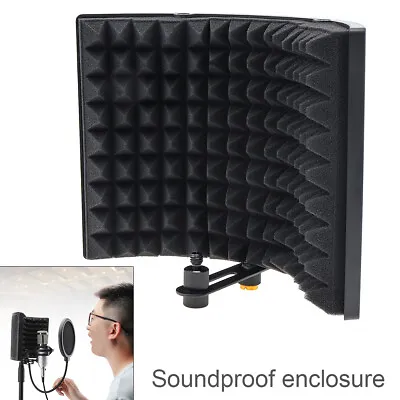 Microphone Isolation Shield Foldable Curved Surface Wind Screen Recording Studio • $22.41