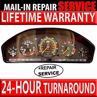 1993-95 Mercedes Benz MB S500 Instrument Gauge Cluster Odometer [REPAIR SERVICE] • $189.99