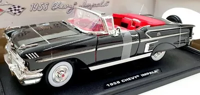 Motor Max 1/18 Scale Diecast 73112TC - 1958 Chevy Impala - Black • $188.09