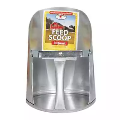 Little Giant Galvanized Feed Scoop With Steel Riveted Handle - 3 Quart • $10.50