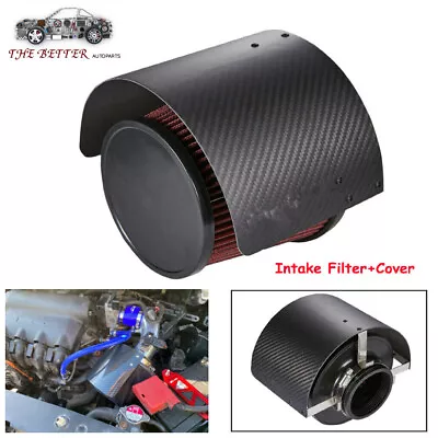 Air Intake Filter Heat Shield Cover+3'' Air Filter For Racing Car 2.5  To 3.5  • $22.99