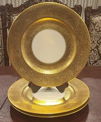 Vintage Epiag Royal Czechoslovakia Gold Plates ( Set Of 3 ) • $129