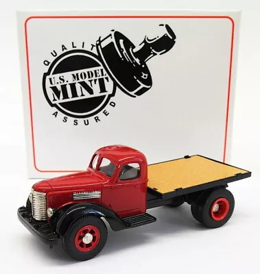 U.S. Model Mint 1/43 Scale US28 - 1947 International KB-12 Stake Truck Red/Black • $161.62