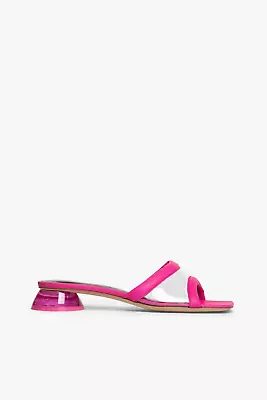 Staud SIMONE CLEAR MULE BOUGAINVILLEA In Pink Sz 37 EU 7 US • $41.65