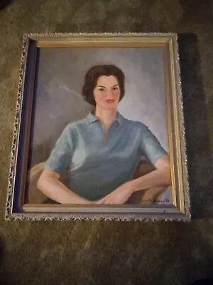 Julie M Nisonger 1959 Jackie Kennedy Painting Portrait Vintage Artwork • $79.99