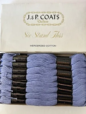 J&P Coats Embroidery Floss Color #220 Bluette Box Of 24 New • $7.99