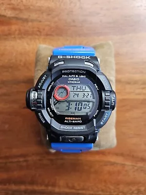 Custom Rare Black/Blue Casio G-shock RISEMAN GW-9200 Watch.  Solar Multi Sensor • $245