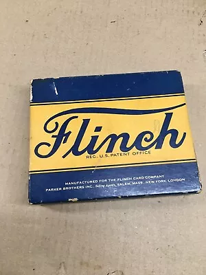 Vintage 1938 Parker Brothers  Flinch  Card Game Blue Box All Cards • $6