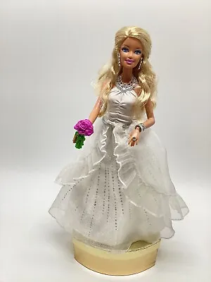 Barbie Wedding Day Bride Doll With Ring Dress Flowers Shoes Earrings #T7365 HTF • $26.03