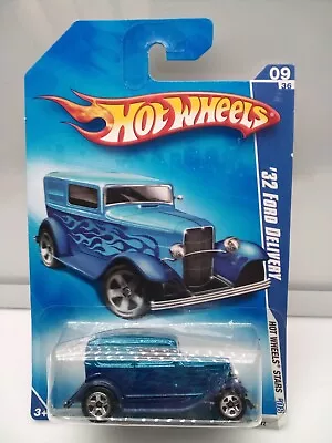 Hot Wheels - Mainline / '32 Ford Delivery - Blue - Flames - Model Car X1 • $24.72