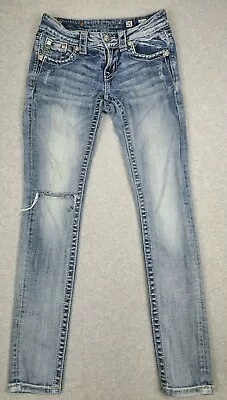 Miss Me Women's 25 Jeans Skinny Medium Wash Zip Fly Denim Blue JE8043SR  • $10.49