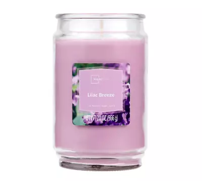 Mainstays Lilac Breeze Scented Large Glass Candle Jar Single-Wick 20 Oz.  New • $14