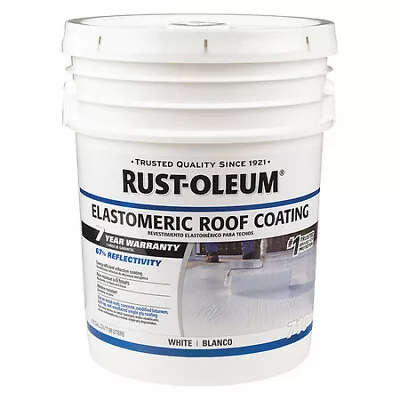Rust-Oleum 301994 Elastomeric Roof Coating 4.75 Gal. White Surface: Metal • $95.89