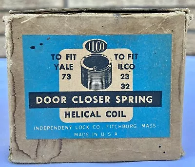 NEW OLD STOCK ILCO HELICAL COIL Door Closer Spring YALE 73 ILCO 23/32 VINTAGE • $34.99