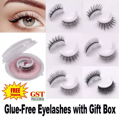 $8.81 • Buy 2PCS Lashes Self Adhesive False Eyelashes Reusable Fake 3D Extension Makeup