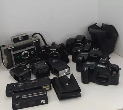 Lot Of 6+ Cameras Canon Mamiya Polaroid Kodak EOS750 EOS Rebel S G Land Camera  • $59.99