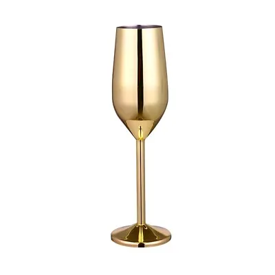 Stainless Steel Champagne Cup Wine Glass Cocktail Glass Metal Wine Goblet • $12.53