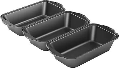 Tiawudi 3 Pack Nonstick Carbon Steel Baking Bread Pan Large Loaf Pan 9 1/2  X  • $16.14