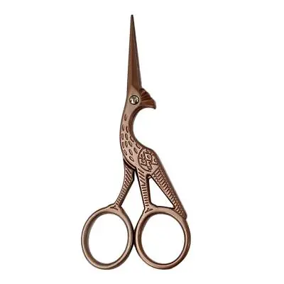 Vintage Sewing Scissors Craft Set Crane Bird Fabric Shears Small Sharp Cross • £5.35