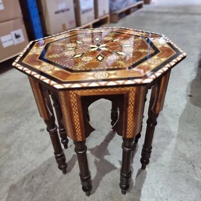 $550 • Buy Vintage MOORISH INLAY WINE TABLE.