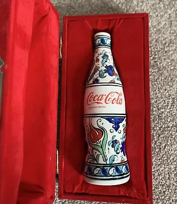 Ultra Rare Coca Cola Collectible Soda Pop Bottle Floral In Box • £130