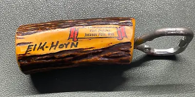 Vintage 1960'S Bottle Opener Made From Real Elk Horn - Fort Jackson Wyoming • $29