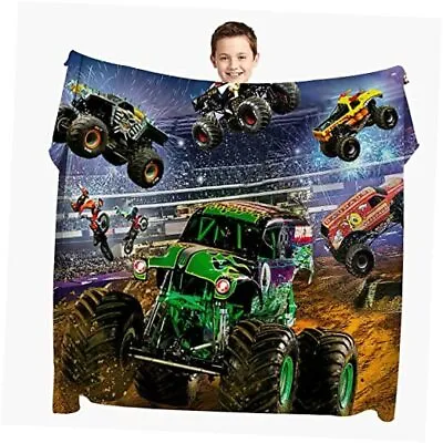 Monster Trucks Blanket Gifts Throw Blankets Birthday Present Soft Blankets 2 • $44.78