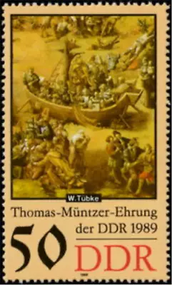 DDR #Mi3272 MNH 1989 Muntzer Paintings Theologian Reformer [2770] • $2.88