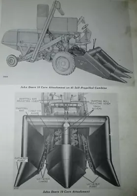 John Deere 10 Corn Attachment Head Parts Catalog Manual Book 8/59 JD ORIGINAL! • $15.99