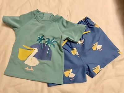 £5 • Buy M&S Baby Boy Pelican Sun/ Swim 2 Piece Set 0-3 Months Shorts And Top